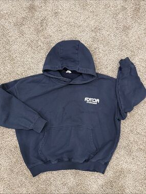 Adanola Navy Pullover Hoodie with Front Pocket